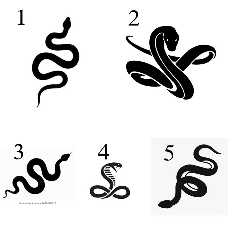 Stiker Cetakan Henna Tato Temporer Ular Sayglow