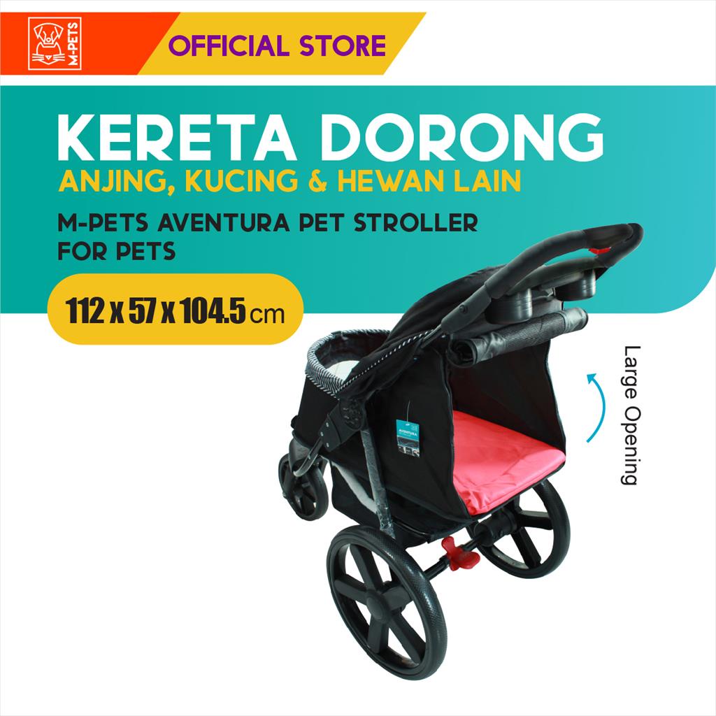 M-Pets Aventura Pet Stroller / Kereta Dorong Untuk Hewan