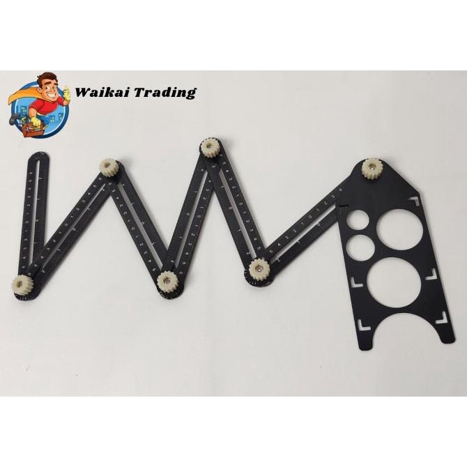 

BELTER Penggaris Ubin Alat Ukur Tukang Penggaris Keramik Lipat 6 Sudut