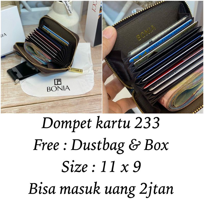 BACA !!! New Dompet Card Only 233 Zipper Mini Free Box &amp; Dustbags importt Semprem