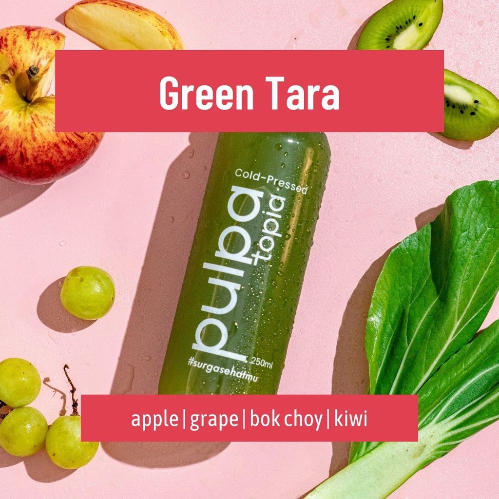 

Cold Pressed Juice Green Tara - Jus Sehat Detox Diet Natural Sayur Buah 250ml 500ml 1000ml Pulpatopia