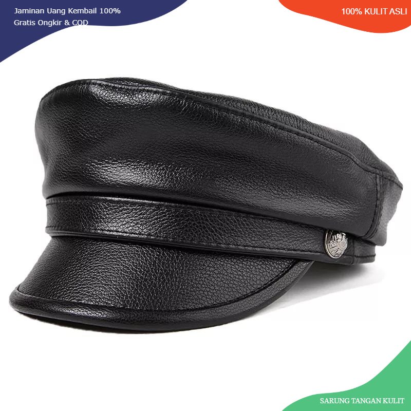 Topi kulit/ topi kulit pria asli 100% original /Topi kulit asli