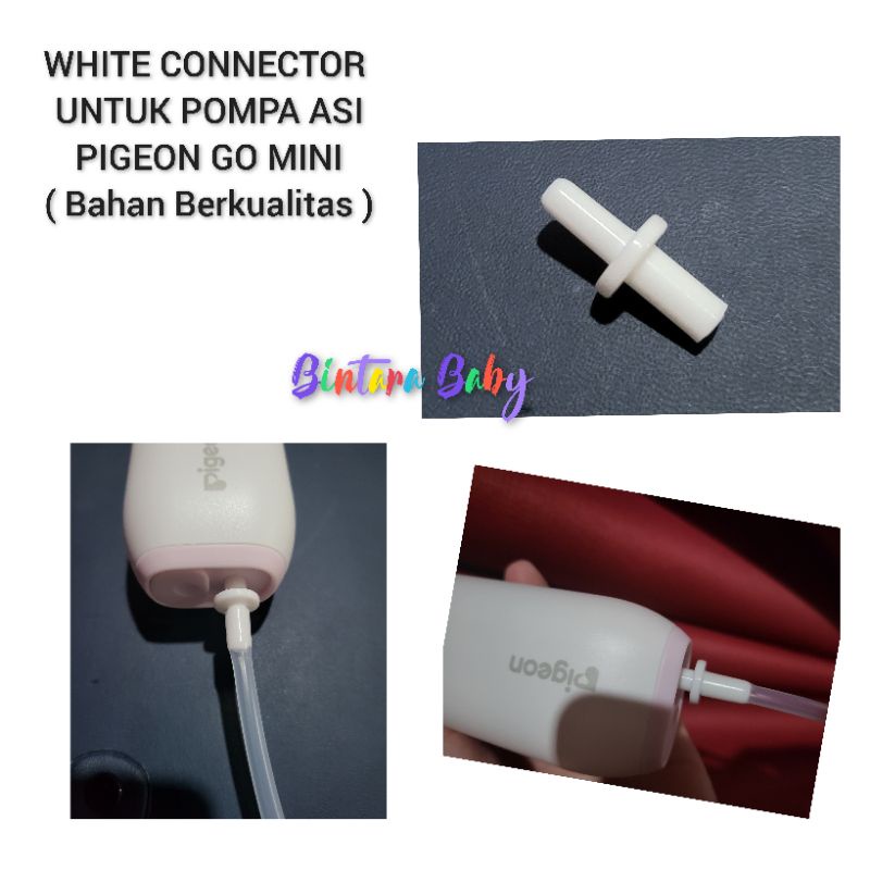 Sparepart untuk Pigeon Go mini White Connector  / Konektor Khusus Selang Gomini