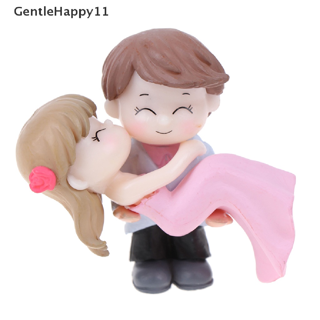 Gentlehappy 1set Sweet Lovers DIY Miniatur Patung Rumah Boneka Dekorasi Lanskap Mikro id