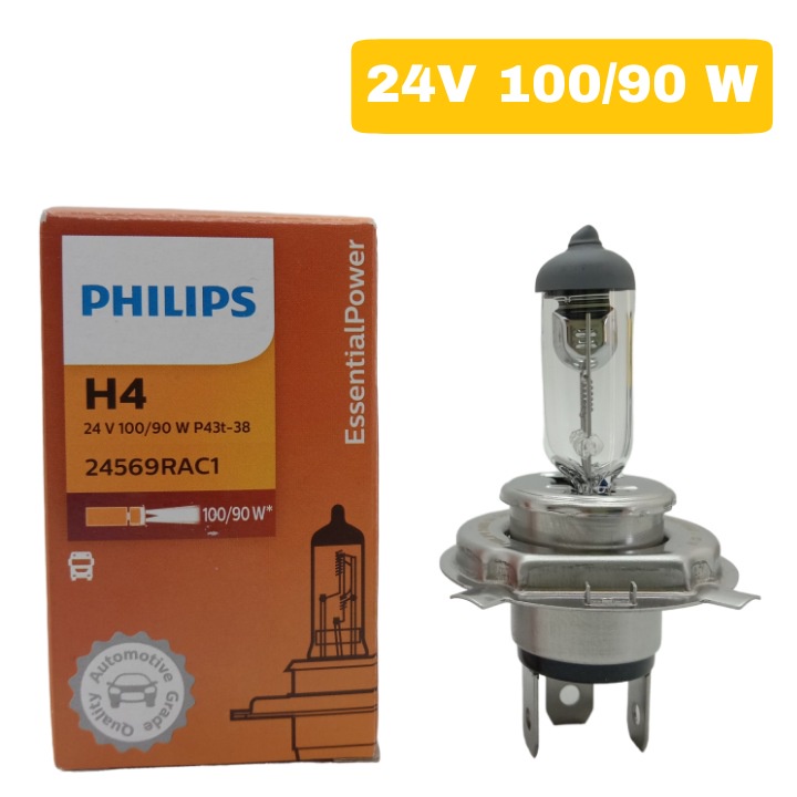 BOHLAM LAMPU HALOGEN PHILIPS H4 24V 100/90 W P43t-38 ORIGINAL