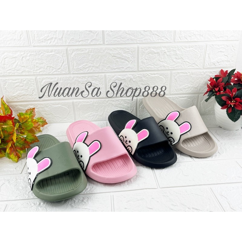 SANDAL SLOP/SLIDE WANITA DEWASA MOTIF KELINCI BAHAN KARET UK 36-40 YK-5031