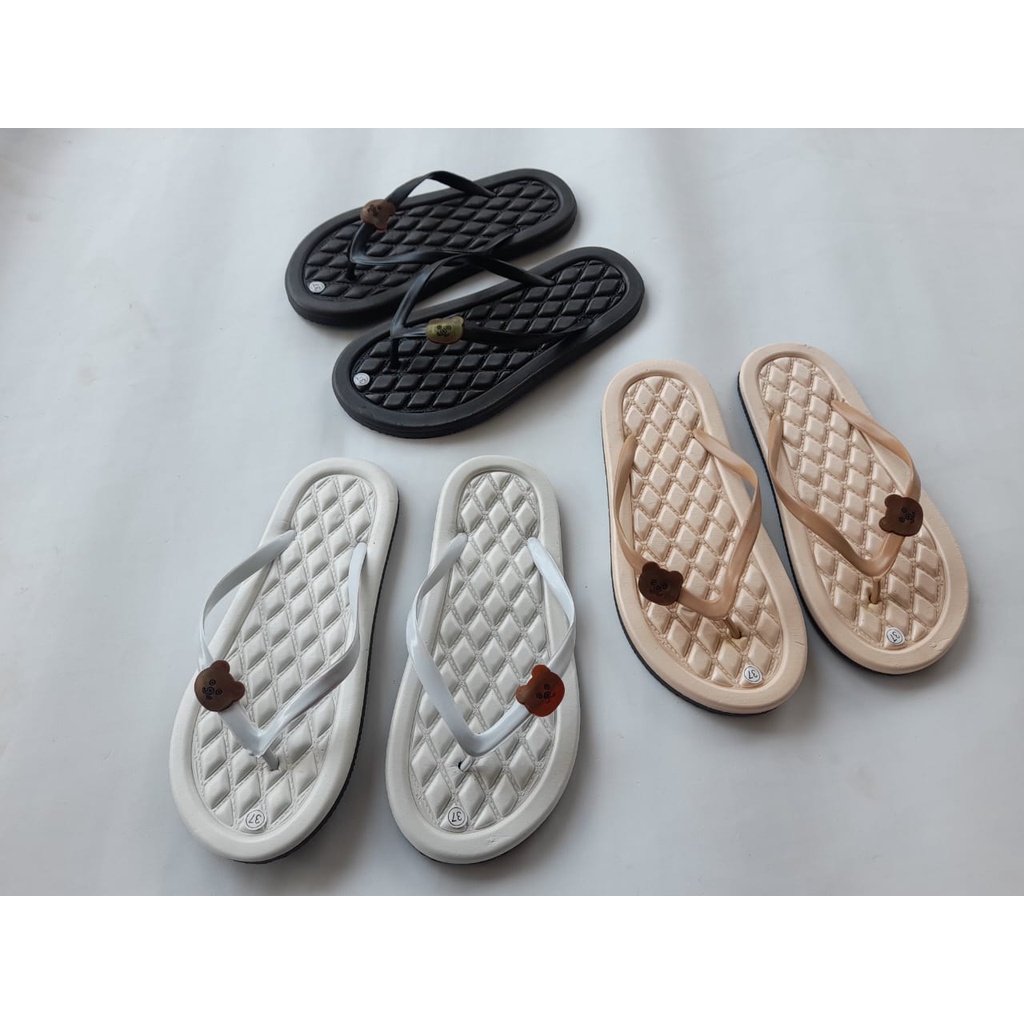 sandal pres jepit beruang sandal jepit wanita