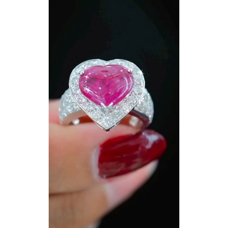 natural [RUBY BURMA NO HEAT 2.5CT WITH RING GOLD 18K] emban cincin wanita ring emas 18k perak 925