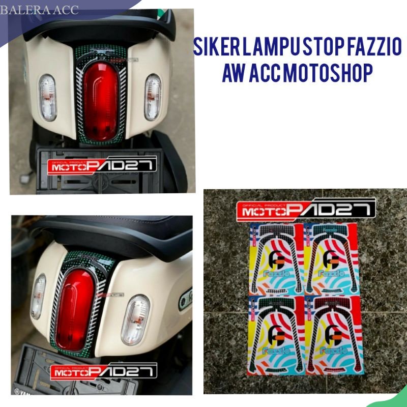 Stiker Lampu belakang FAZZIO Stiker lampu stop FAZZIO Premium