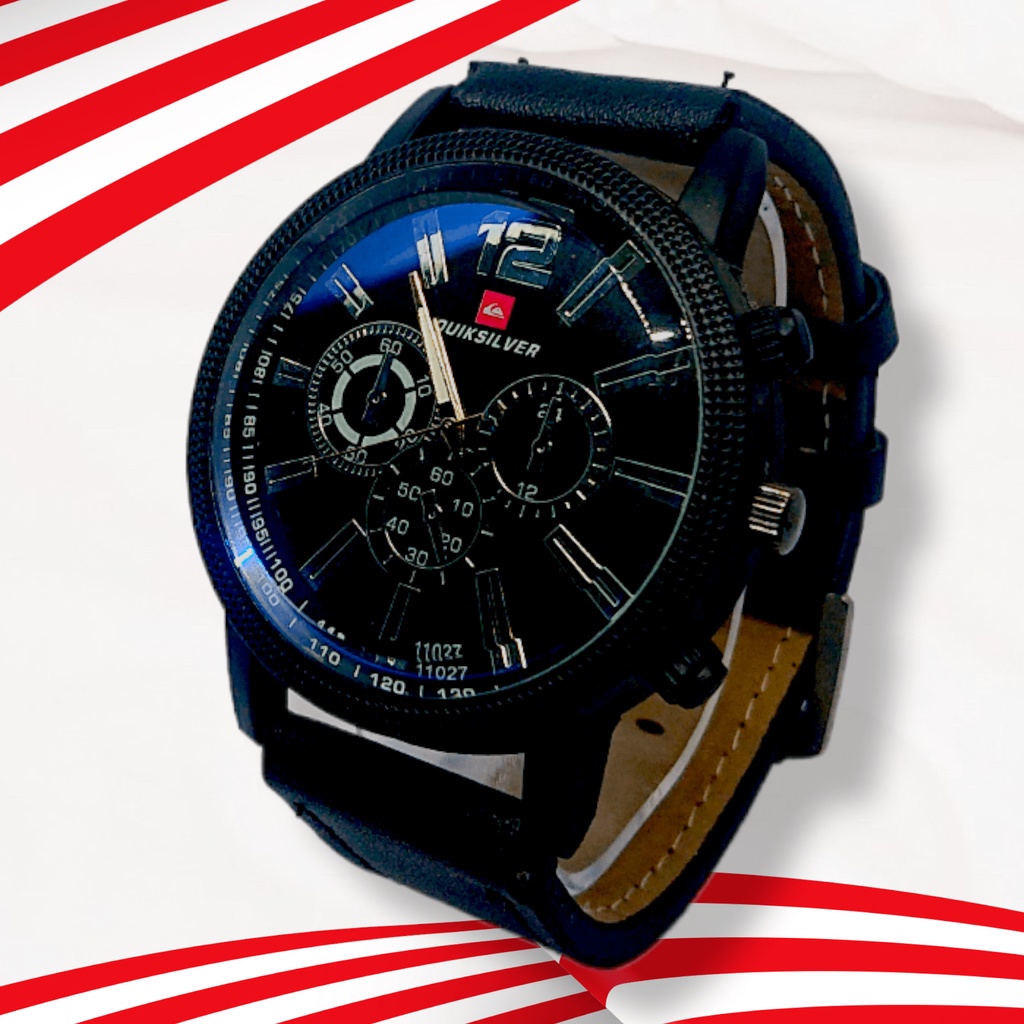 Jam tangan Pria Quik silver RX100 / QSR101 Analog Jam fashion pria