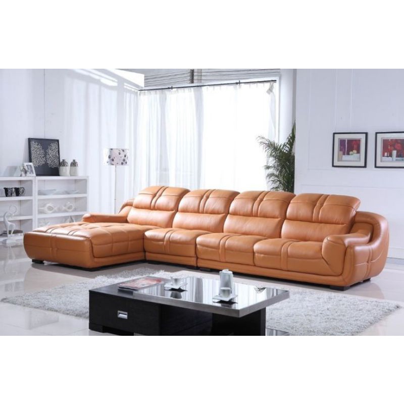 Sofa kulit minimalis L shape