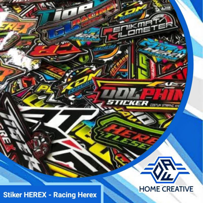 stiker herex / stiker racing herex / stiker logo herex gl tiger cb megapro / bengkel herex / stiker 
