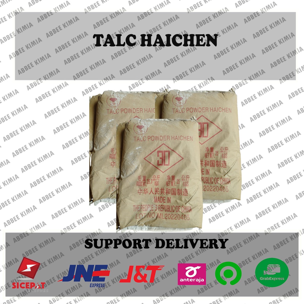 

Talk / Talc Powder Haichen 25kg ( KHUSUS GRAB INSTANT/GO SEND )
