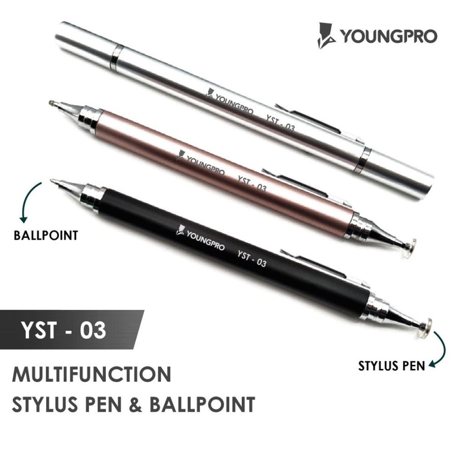 Universal Stylus Pen 2 In 1 Murah Untuk Android/Tablet All Type - Youngpro