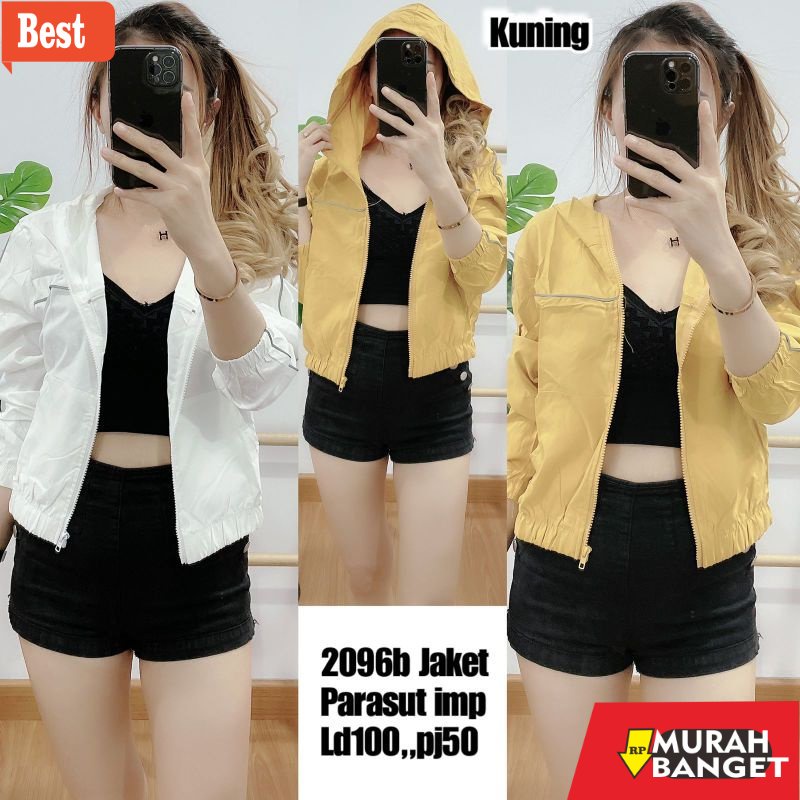 jaket wanita kekinian 2022 2096# JAKET HOODIE PARASUT IMPORT
