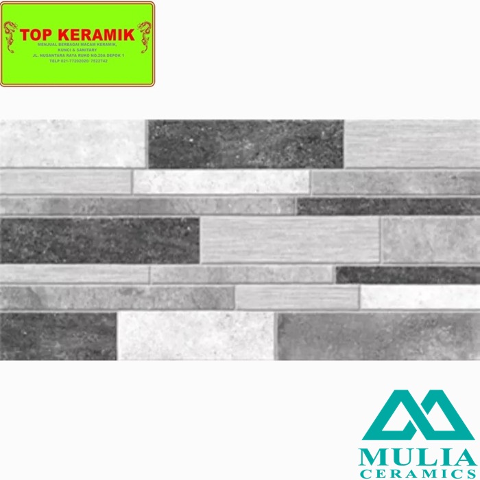 Keramik Mulia 20x40 Urbano Grey Kw 1