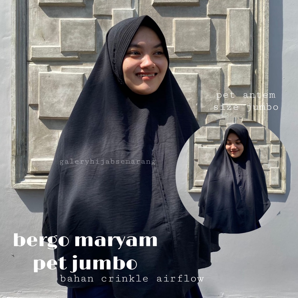 Bergo Maryam Crinkle Air Flow Pet Jumbo