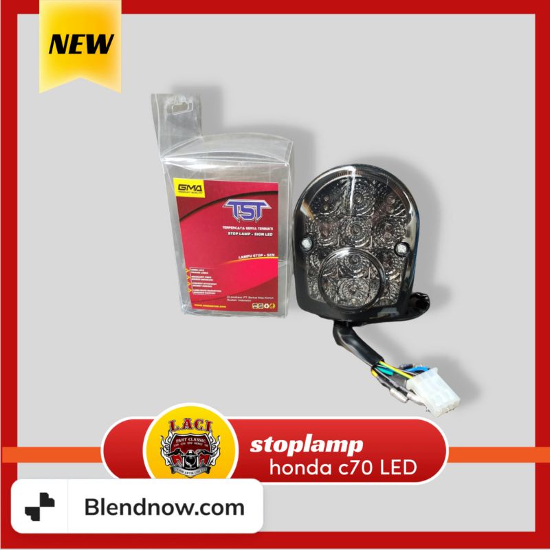 Lampu Belakang Stoplamp Honda c70 XL125 Smoke LED