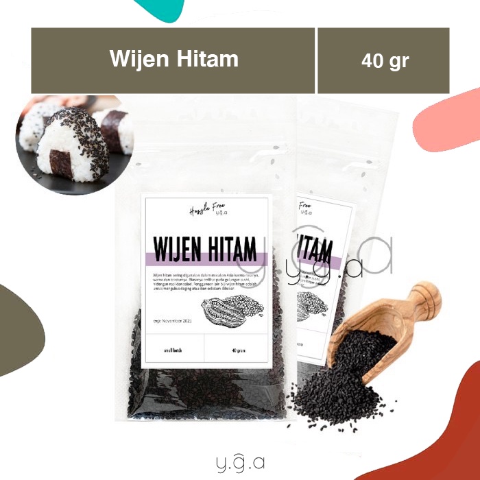 

Wijen Hitam 40gr / Black Sesame Seed 40gr