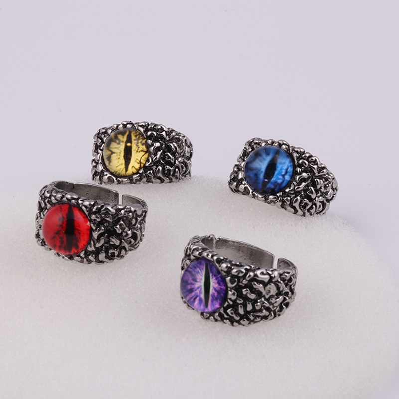 Cincin Desain Mata Tengkorak Gaya punk Eropa Amerika Untuk Pria