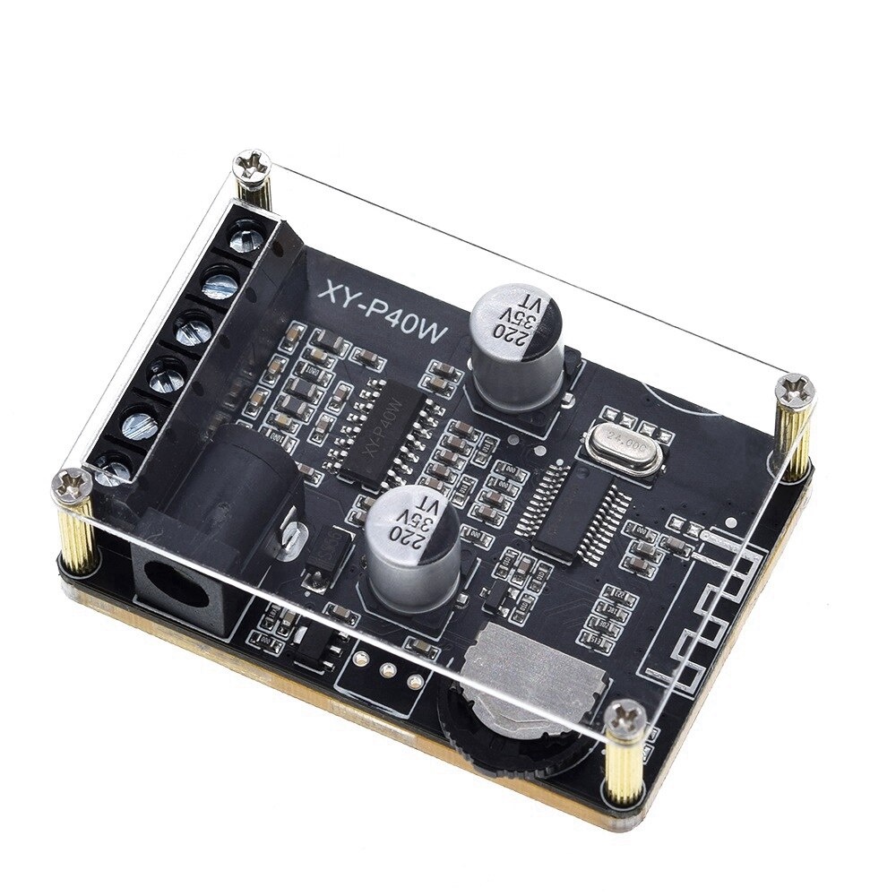 Bluetooth 5.0 stereo audio power amplifier board 40Wx2 Bluetooth receiver DC 12/24V supply XY-P40W