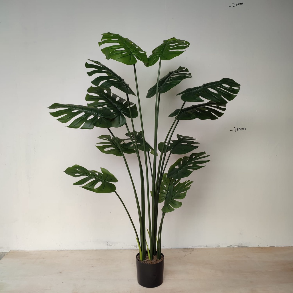 AND / COD / Tanaman Pohon Monstera Hias 180 cm Dekorasi Ruangan Rumah Artificial Pohon Plastik Monstera Palsu PBP127-02