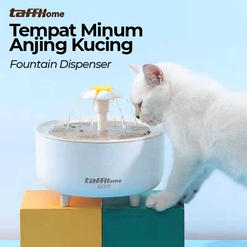 TaffHOME Tempat Minum Anjing Kucing Fountain Dispenser - G3370 - White