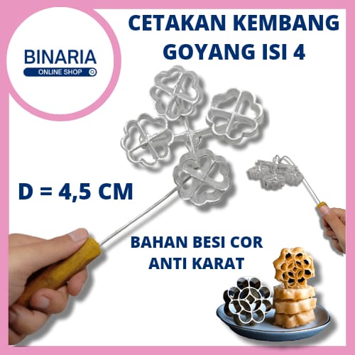 CETAKAN KEMBANG GOYANG ISI 4 ANTI KARAT