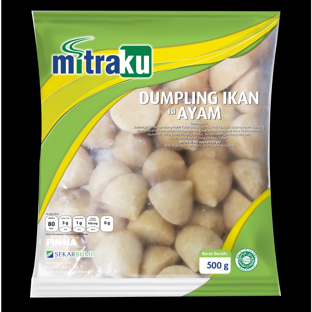 

MITRAKU DUMPLING IKAN ISI AYAM 500GRAM