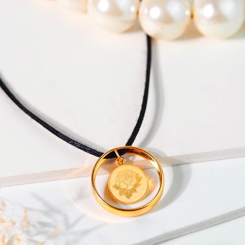 Kalung Tali Emas Ring Plat Fashion - Toko Emas Gadjah