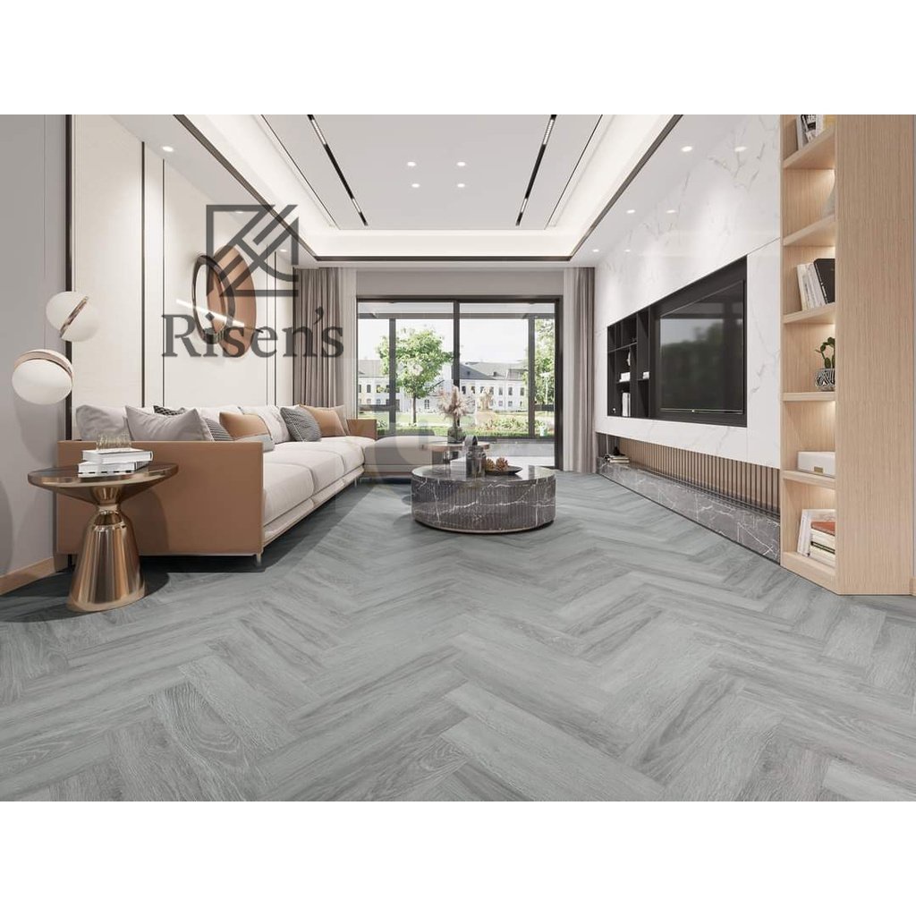 PERBOX Lantai VInyl Stiker Kayu Premium High Quality Risen's sudah ada lem harga lebih murah grosir