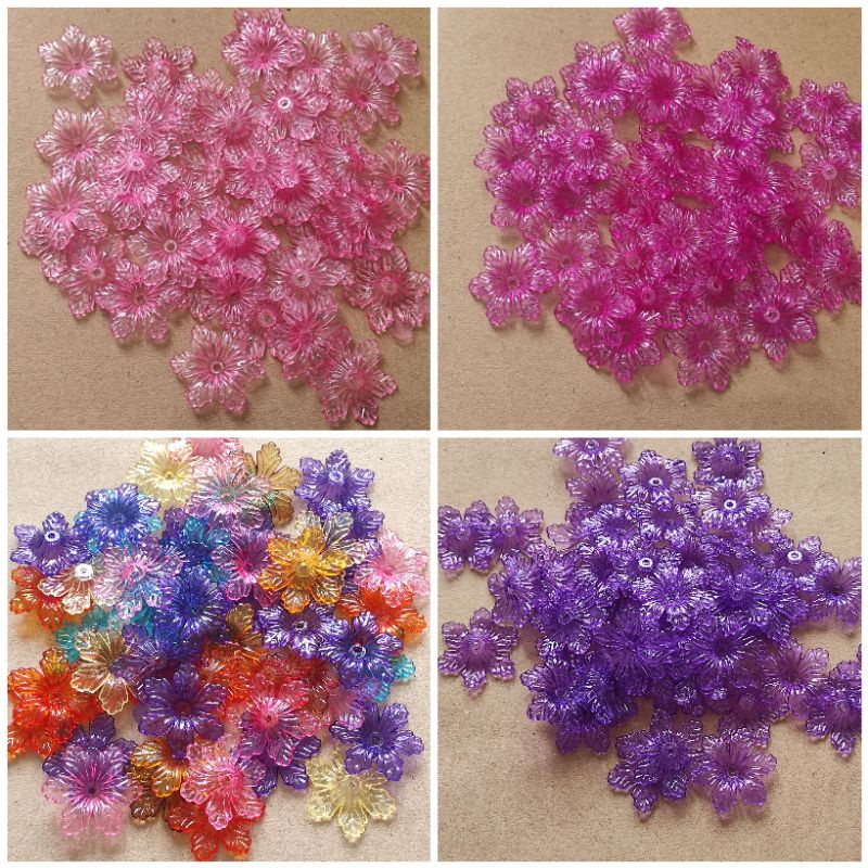 40pcs kelopak ceper kecil bening warna