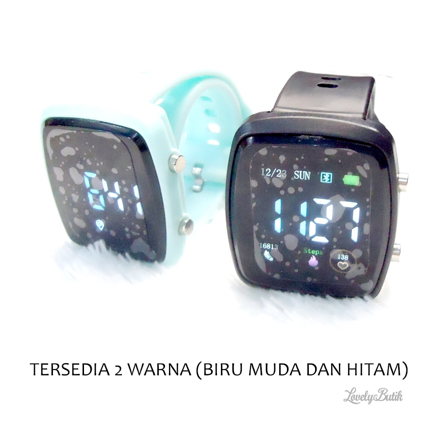 Jam Tangan LED Digital Pria Wanita Rubber Anti Air Import LB125 - Lovelybutik