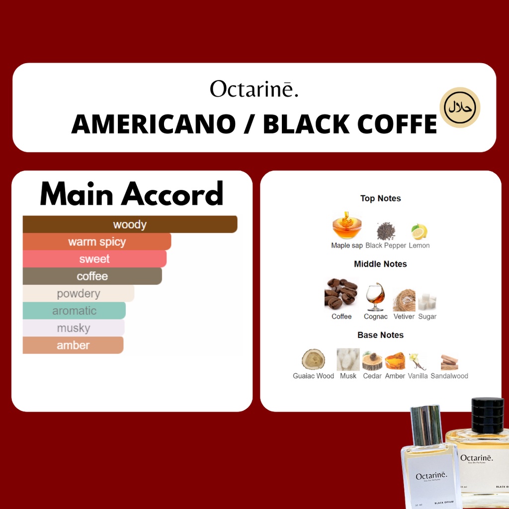 Parfum Pria Wanita Tahan Lama Aroma Kopi Hitam Black Coffe by Octarine - Inspired by Americano Black Coffe | Parfume Farfum Perfume Minyak Wangi Cewek Cowok Murah Original