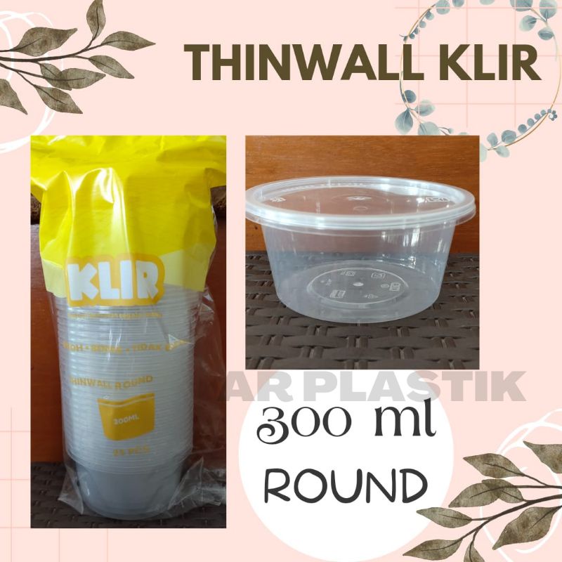 Mangkok Plastik / Wadah Plastik / Thinwall Klir 300 ml Round