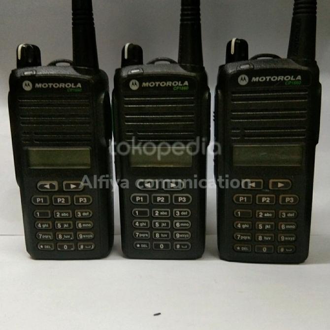 ht motorola cp 1660 vhf bekas lengkap