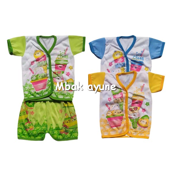 Setelan baju bayi / setelan lengan pendek /Baju Bayi Lengan Pendek Dan Celana Pendek / Setelan baju bayi / Baju Bayi Baru Lahir / Baju bayi motif keren dan lucu / Celana bayi /