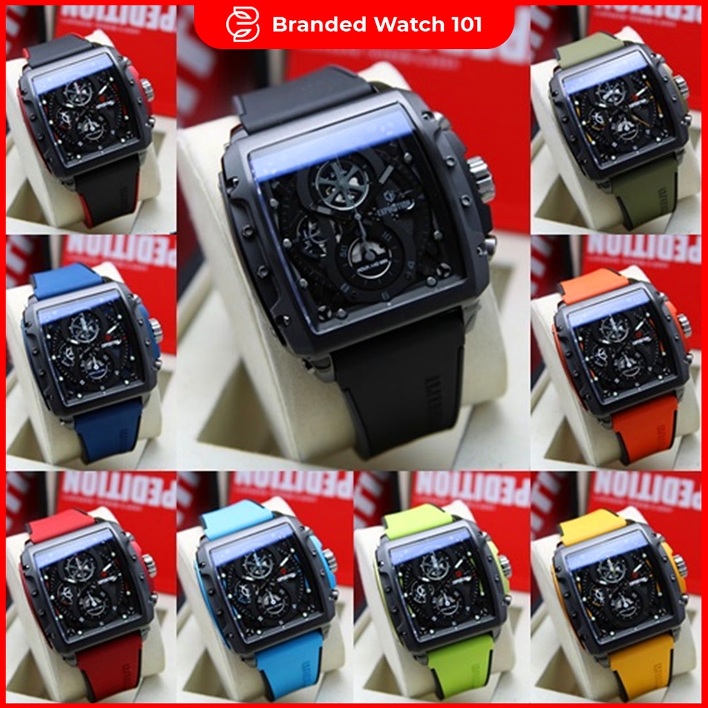 ORIGINAL Jam Tangan Pria Cowok Expedition E 6811 / E6811 / 6811 Garansi Resmi 1 Tahun Rubber