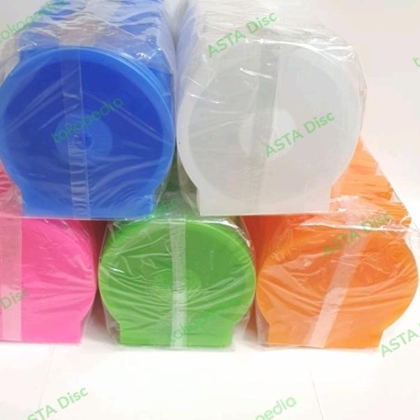 Tempat CD / DVD Bahan Plastik Bentuk Oval isi 50 pcs - Merah Muda