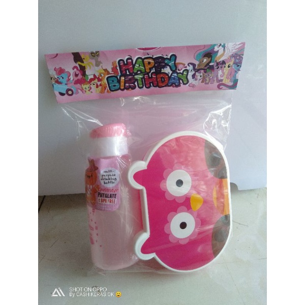 OMPRENG ANAK KARAKTER LUCU/TEMPAT NASI PLUS TEMPAT MINUM 2IN1