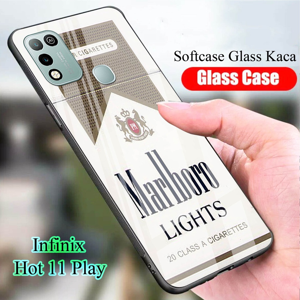 Softcase Glass Kaca for INFINIX HOT 11 PLAY - Case Handphone  INFINIX HOT 11 PLAY [T63]