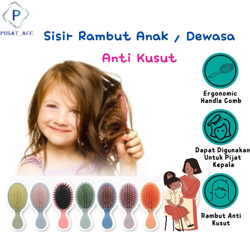 SBY2 -Sisir Rambut Untuk Anak Anti Kusut Mini Hair Comb