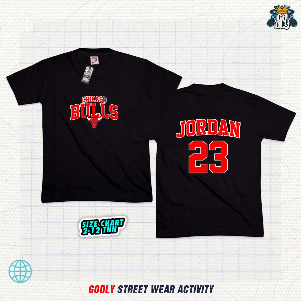 KAOS DISTRO ANAK JORDAN TERLARIS  USIA 1-12 TH MOTIF GAMBAR DEPAN BELAKANG / COD BAYAR DI TEMPAT