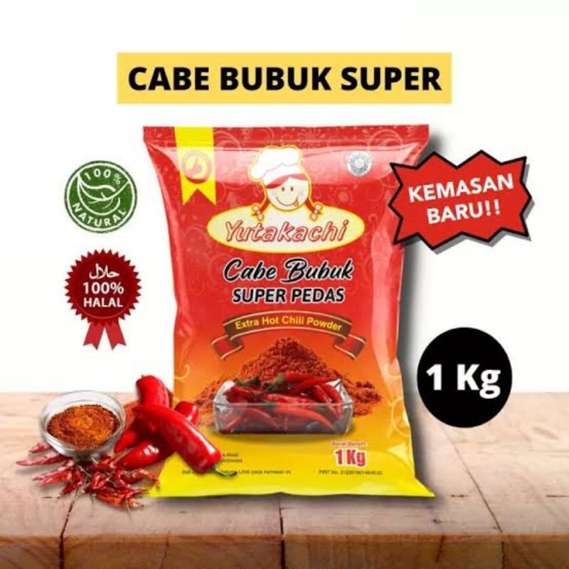 

Bumbu Cabe Bubuk Ekstra Pedas/ Extra Hot Chili Powder Yutakachi 1 kg