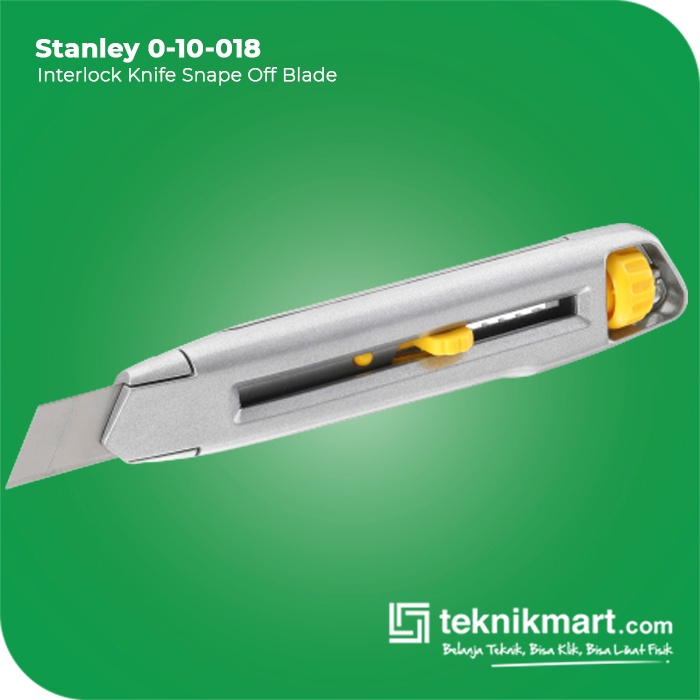 

Stanley Interlock Knife Snape Off Blade / Pisau Cutter + Mata 18mm 0-10-018