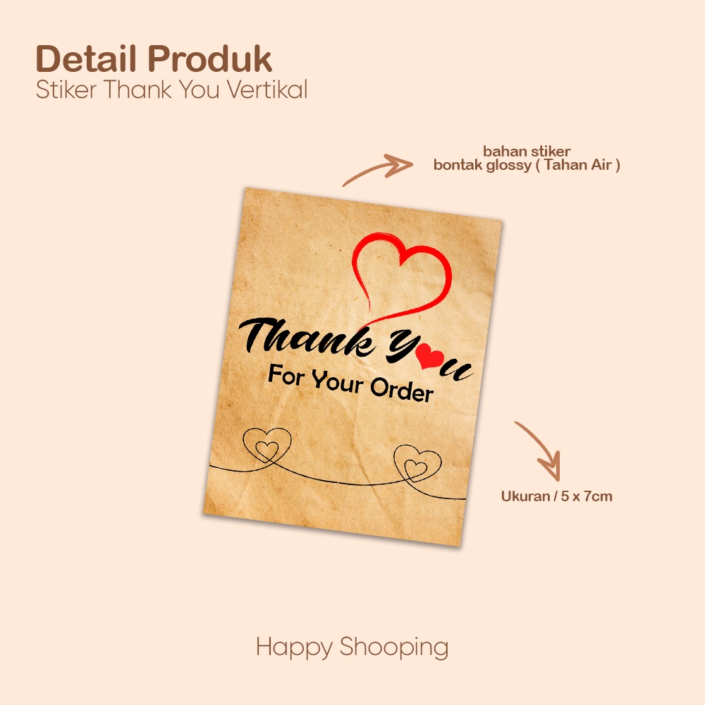 𝐒𝐓𝐈𝐊𝐄𝐑 𝐓𝐇𝐀𝐍𝐊 𝐘𝐎𝐔 STIKER THANK YOU / STICKER TERIMA KASIH MURAH / LABEL STIKER THANK YOU PAKET PENGIRIMAN OLSHOP ONLINE SHOP