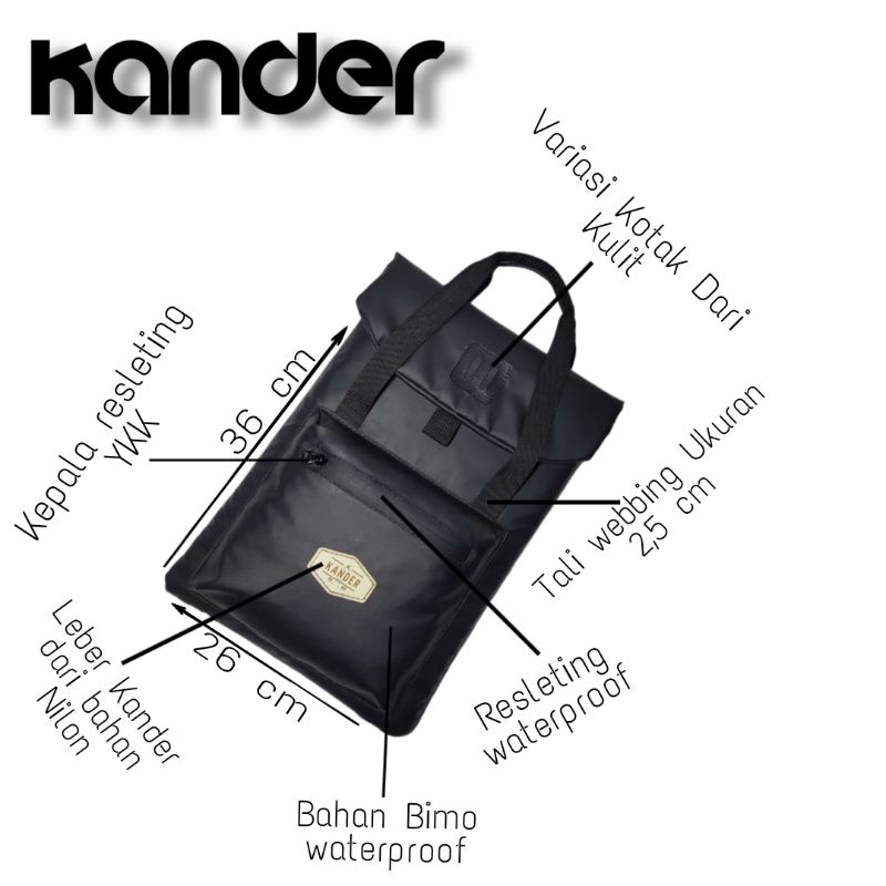 Tas Laptop 14 Inch Jinjing Waterproof Kander