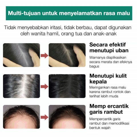 Sevich Pen Warna Rambut Pen Tanpa Air Berus Warna Rambut Temporan Menutupi Rambut Putih 20ml