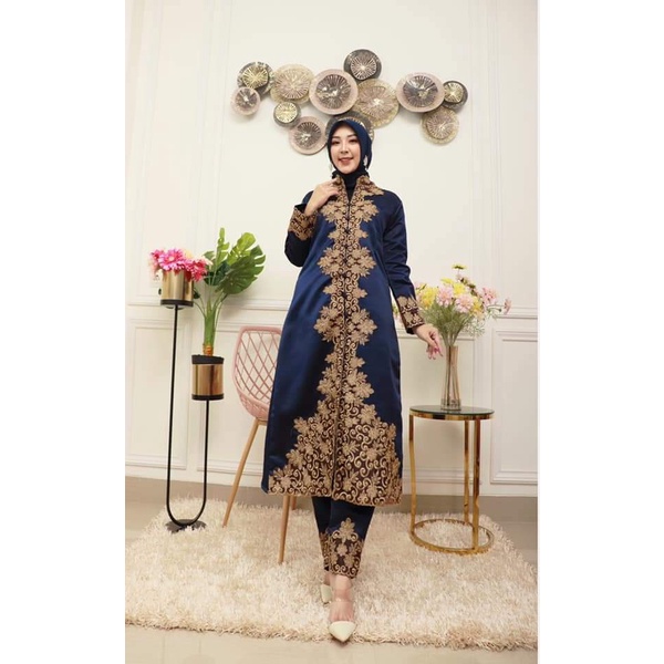 SETELAN BORDIR SHANTILY MILANI/ SETELAN CELANA BORDIR/SET KEBAYA KONDANGAN TERBARU