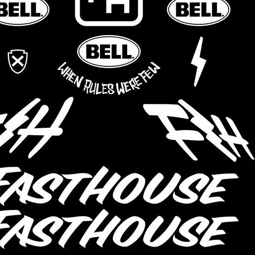 CUTTING STIKER HELM CROSS BELL FASTHOUSE 1 SET HELM SIMPSON HELM BELL